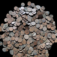 Ancient Restored Desert patina Arab bronze coins Umayyad & Abbasid era