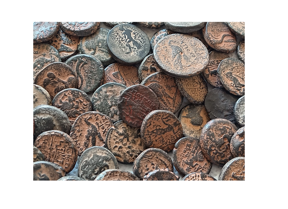 LARGE Restored "Desert Patina" Ancient Greek Bronze Coins