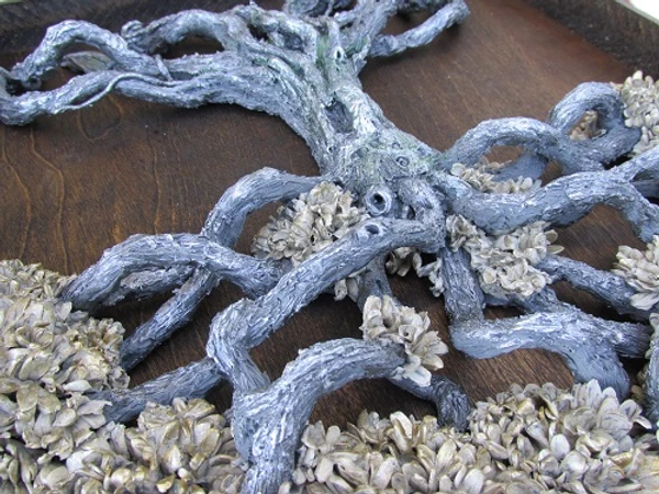 Love locks tree A bi-dimensional sculpture tree of life by Eileen A art