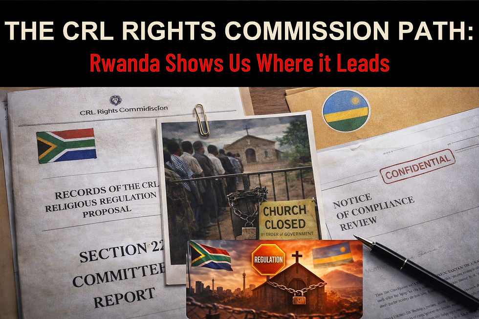 THE CRL RIGHTS COMMISSION PATH: RWANDA SHOWS WHERE IT ENDS