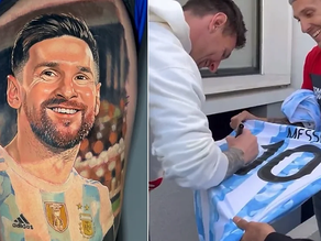 Sus tatuajes de Messi son furor: Yeyo, el talentoso artista que tiene un año de lista de espera