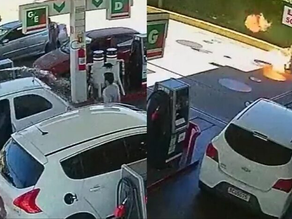 Video: despachador de gasolinera prendió fuego a un cliente tras una discusión