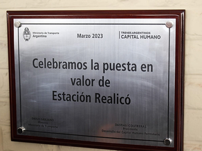 Alvear presente en la inauguración de la puesta en valor de la estación de trenes de Realicó