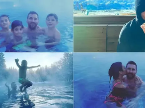 Lionel Messi compartió un fantástico álbum de fotos de sus mini vacaciones en Los Alpes