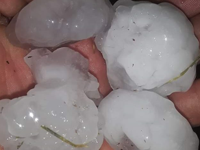 Cayó gran cantidad de granizo en el Este de Mendoza y en Maipú