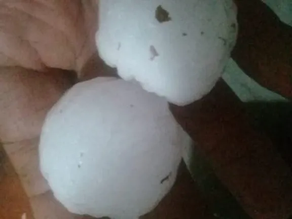 Las fotos que asustan: así es el tamaño del granizo que cayó en Tupungato