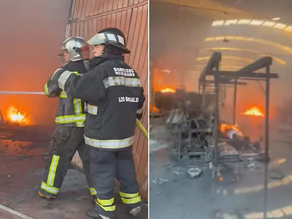 Se incendió una fábrica de papel higiénico en Junín y las pérdidas son totales