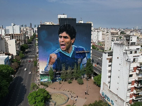 Se inaugura el mural más grande del mundo en honor a Diego Armando Maradona