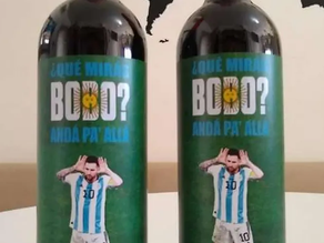 Atentos los derechos de autor “¿Qué mirás bobo?”, salió vino en honor a Lionel Messi. Cuánto cuesta?