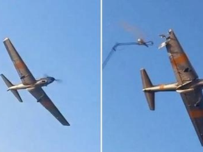 Un avión chocó con una antena mientras hacía acrobacias en un festival en Bragado