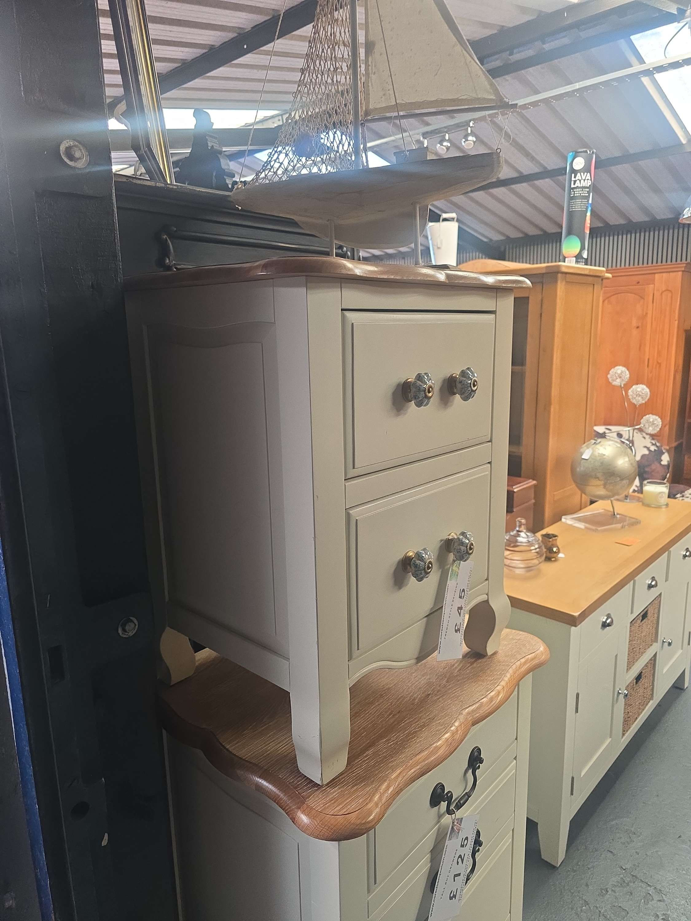French style 2 drawer  bedside 