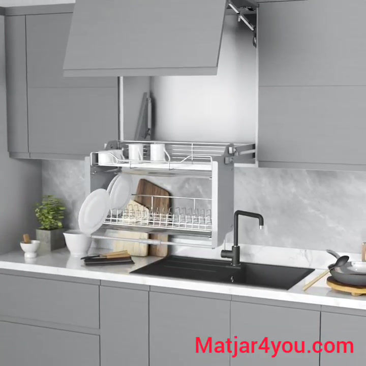 Miniature : 2 Étagère escamotables verre/assiettes S-5181-C  CHROME