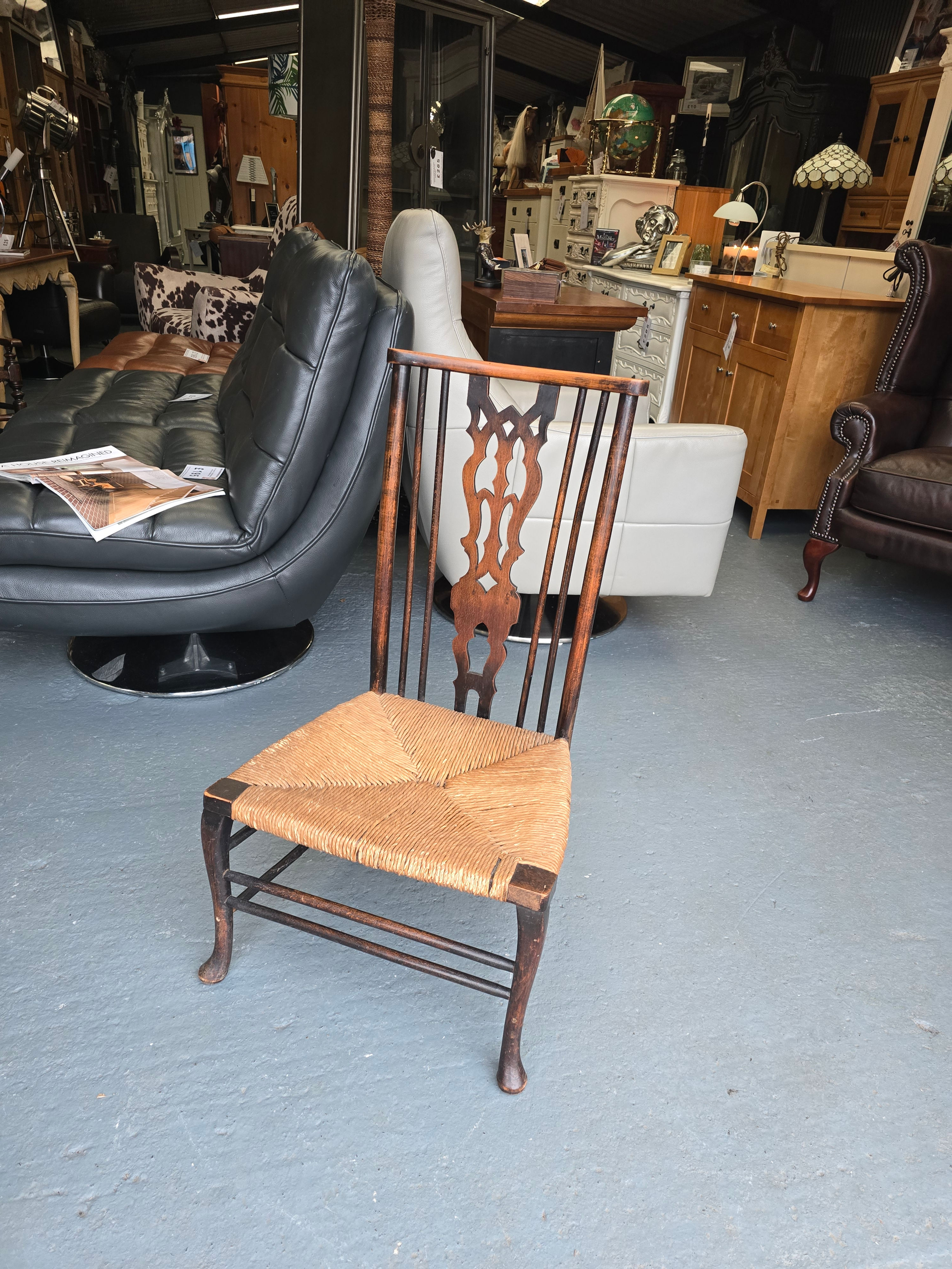 Antique Rush Nursing Chair