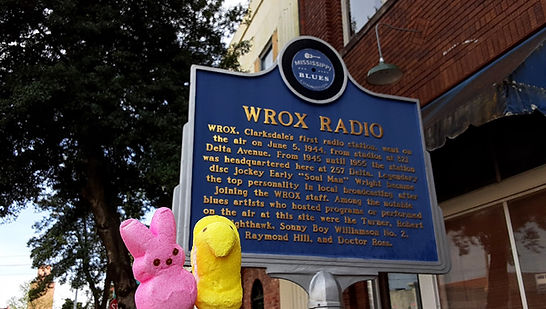 WROX Radio | Historic Blues Trail Marker | Peep Tour of Clarksdale, Mississippi (c Shared Experiences USA)
