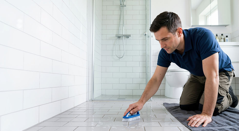 cleaning shower grout