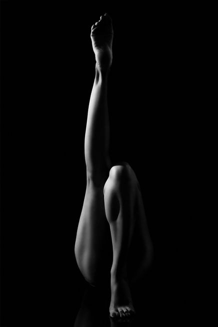 black and white women's nude portrait
