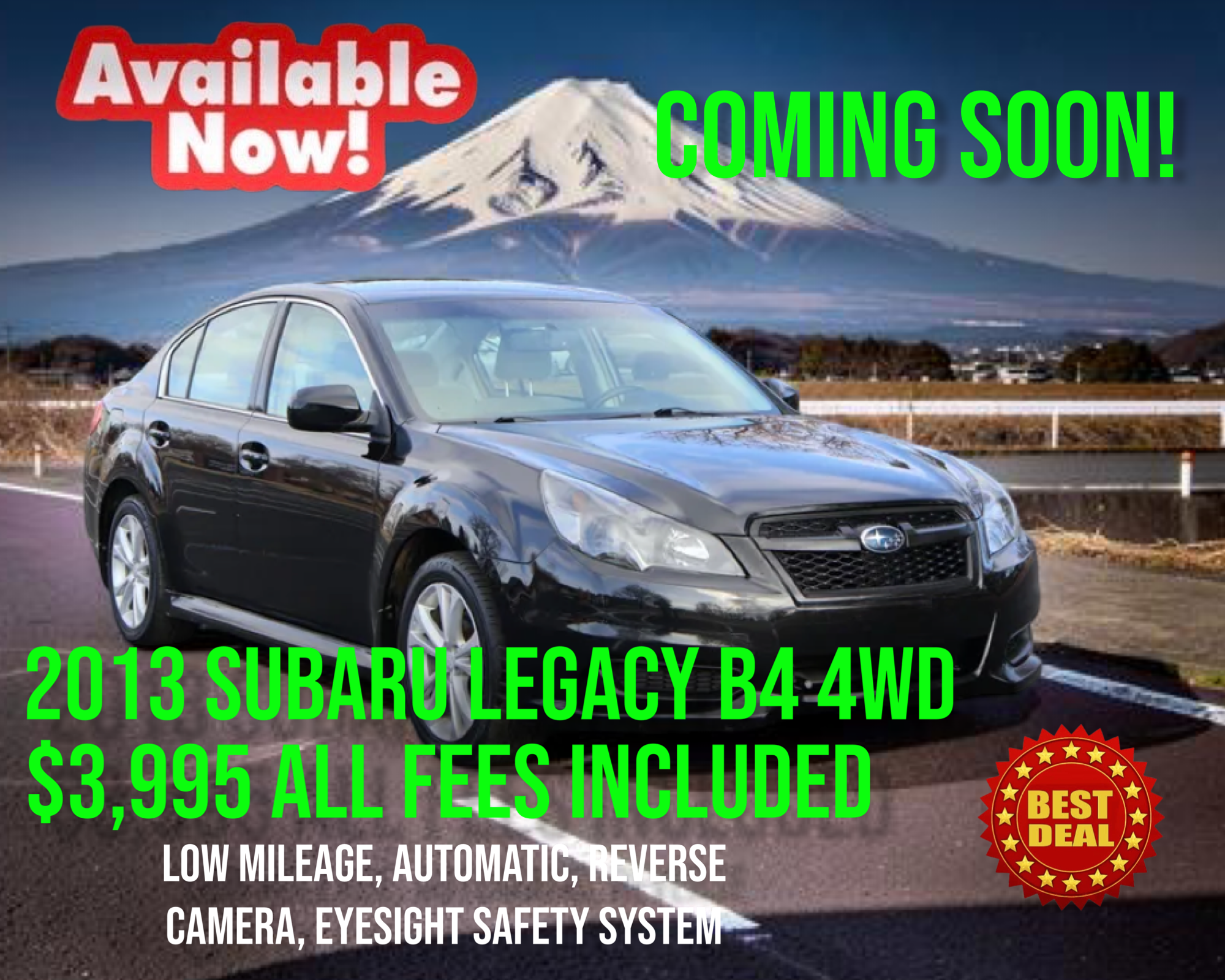 2013 Subaru Legacy B4 AWD - Eyesight