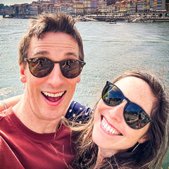 James & Shal selfie in Porto, Portugal