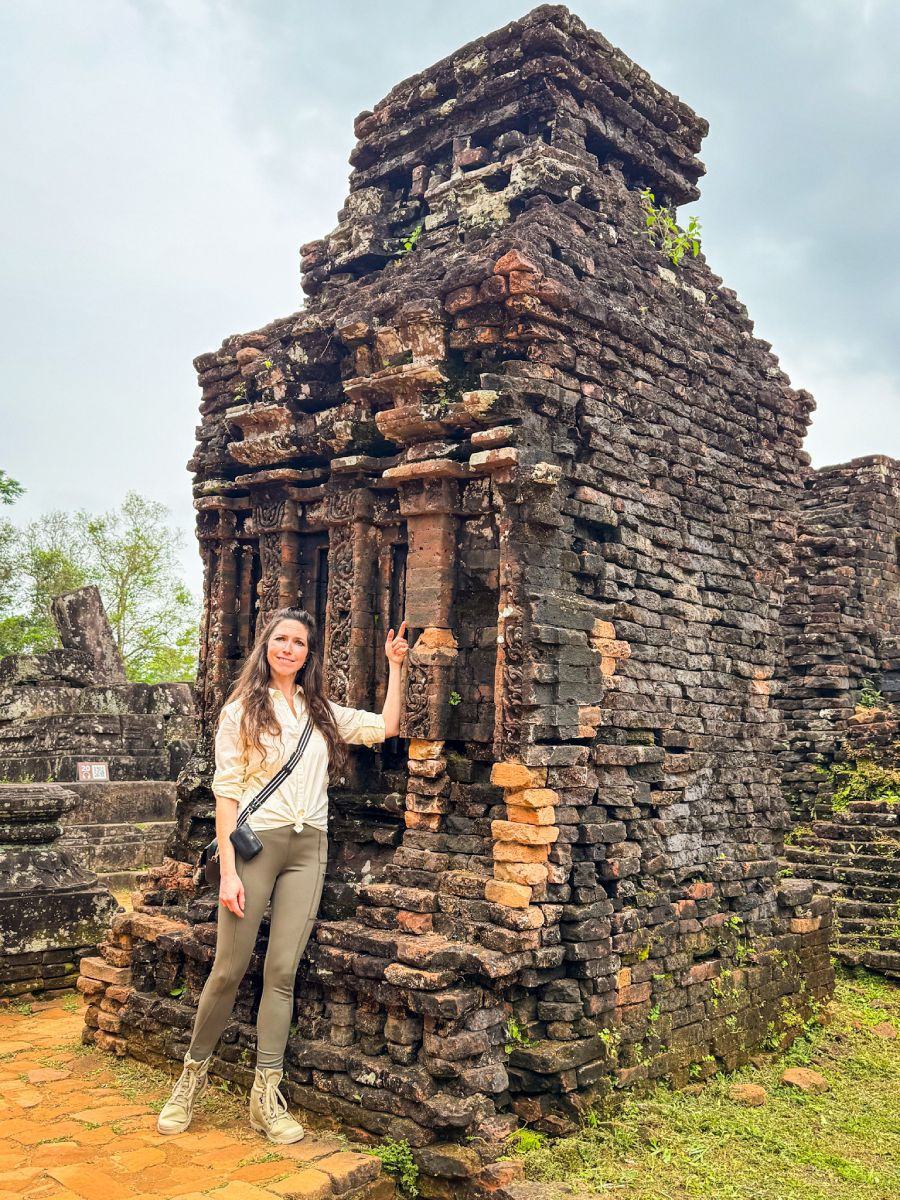 Shalon pointing to a cool detail: The temple carvings were intentionally left partially unfinished as a sign of humility—only the gods could create something perfect.