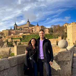 View of Alcázar from the Alcántara Roman Bridge on a Toledo Day Trip From Madrid