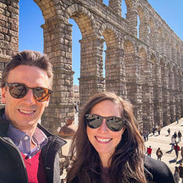 Segovia aqueduct viewpoint on a Segovia Day Trip From Madrid