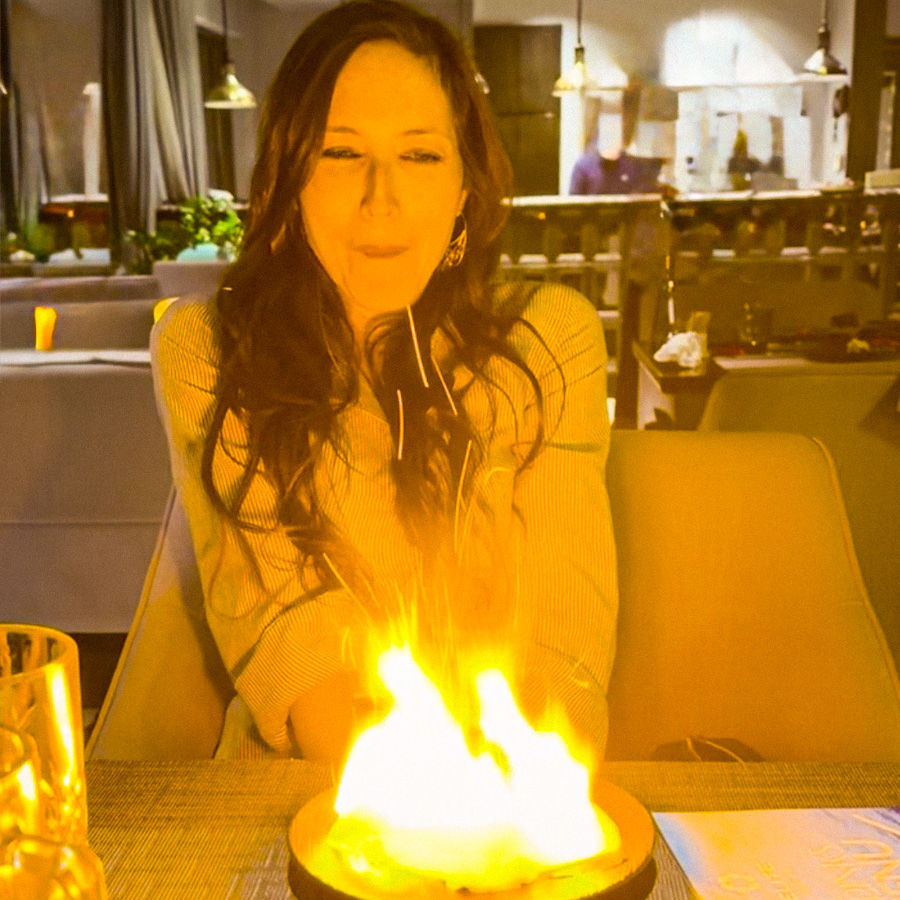 Dinner on the 2 night Ha Long Bay cruise was a five-course extravaganza—and dessert? Well, it literally went up in flames (and revealed chocolate cake of course).