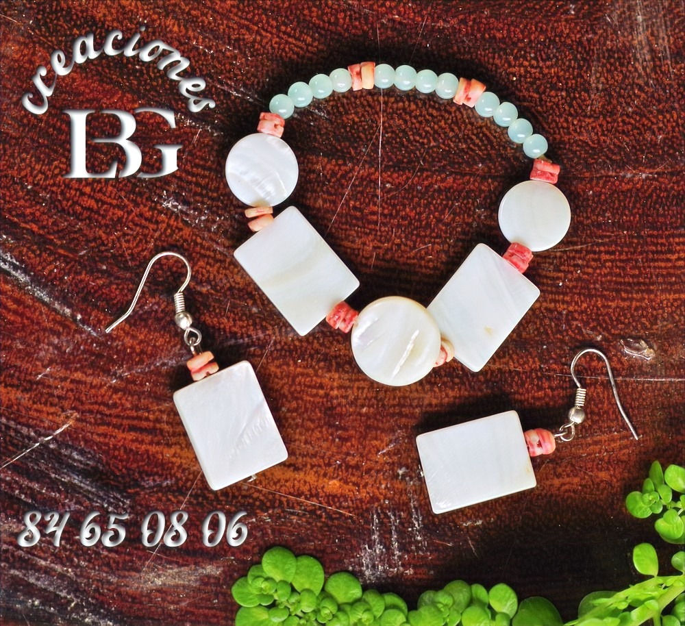JUEGO DE PULSERA Y ARETES