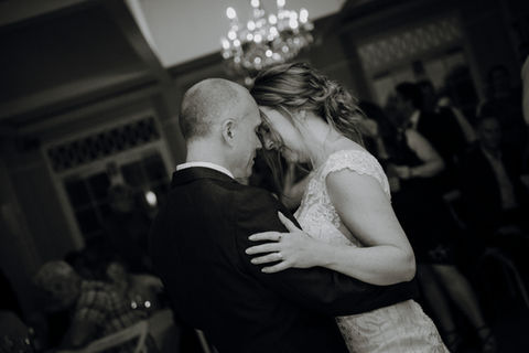 Bride & groom first dance in Devon wedding