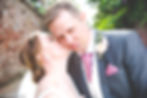 Bride kissed groom on the cheek