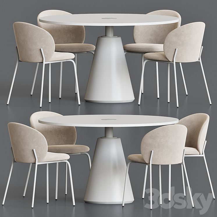 Table and four chairs set
