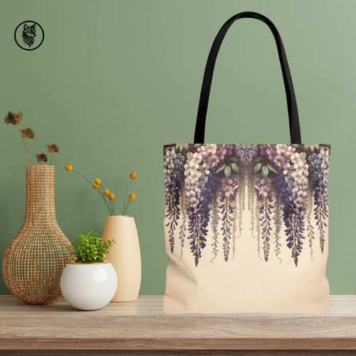 Vintage Wisteria Cascade Tote Bag The