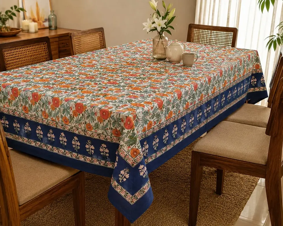 Block Print Table Cover – Design 5 – Table Covers | Bichhavans