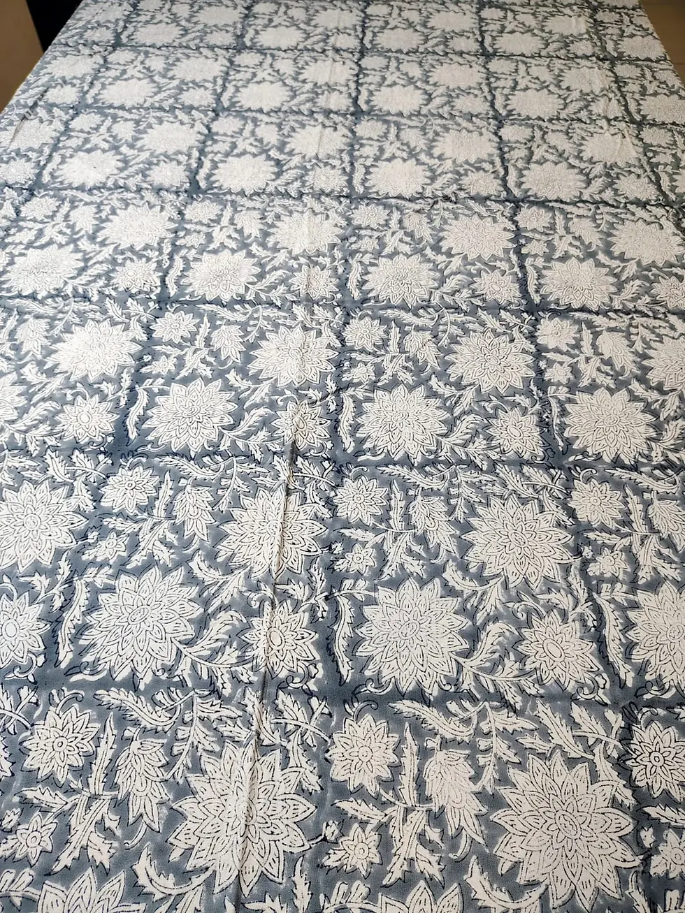Block Print Table Cover – Design 1 – additional view 2 | Bichhavans