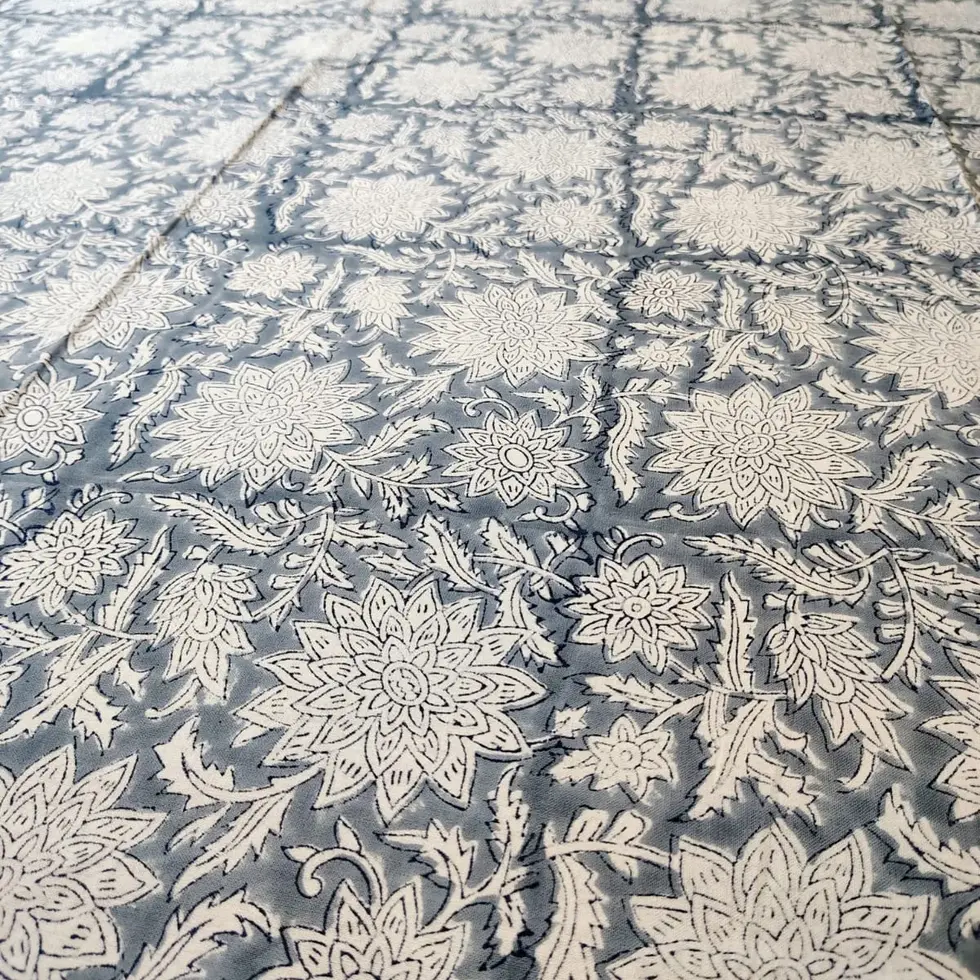Block Print Table Cover – Design 1 – additional view 4 | Bichhavans