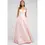 Thumbnail: Back Bow and Deep-V Neckline Ball Gown Blush 691
