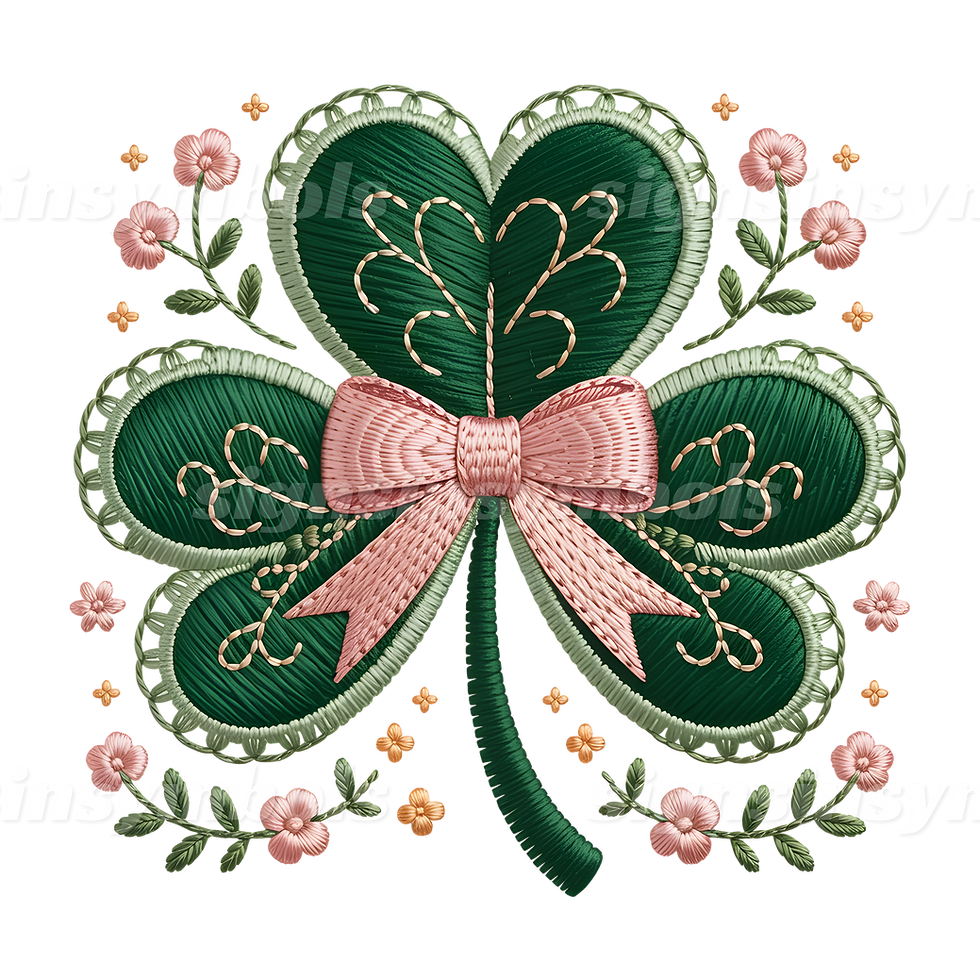 Thumbnail: St. Patrick's Day Embroidered Clover Designs