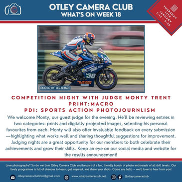 Competition Night: Photojournalism, Sports & Action PDIs and Macro Prints