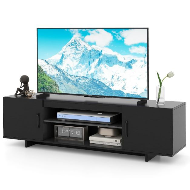Thumbnail: 2 Cable Holes TV Stand for TVs up to 70 inches with Power Oulet