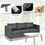 Thumbnail: Three-seater sofa couch with armrests and a deep seat that is comfy
