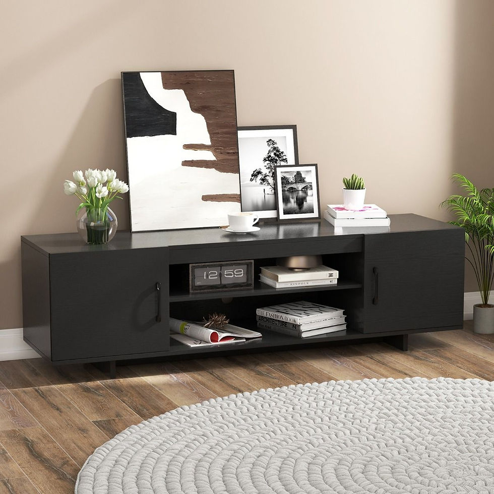 Thumbnail: 2 Cable Holes TV Stand for TVs up to 70 inches with Power Oulet