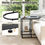 Thumbnail: C-shaped 2-Tier End Table Modern Sofa Side Table with Metal Frame