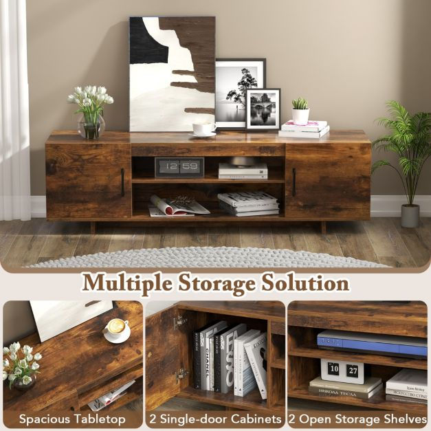 Thumbnail: 2 Cable Holes TV Stand for TVs up to 70 inches with Power Oulet