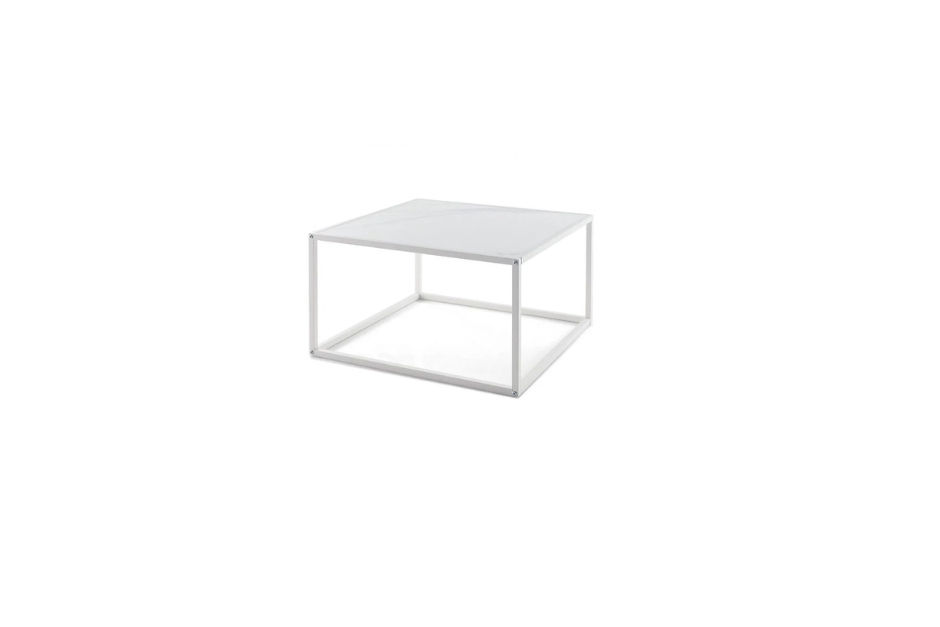 Modern Faux Square Leisure Coffee Table with Marble Tabletop