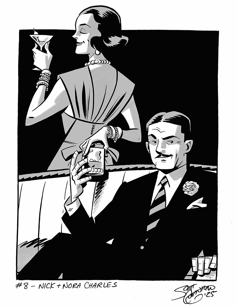 Nick and Nora Charles created by Dashiell Hammett