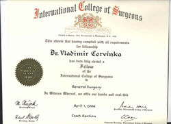 členství v mezinárodní chirurgické společnosti International College of Surgeons