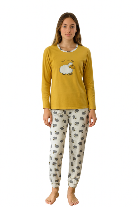 Pijamas de senhora jovem em algodão com designs atuais. Conforto garantido no Inverno