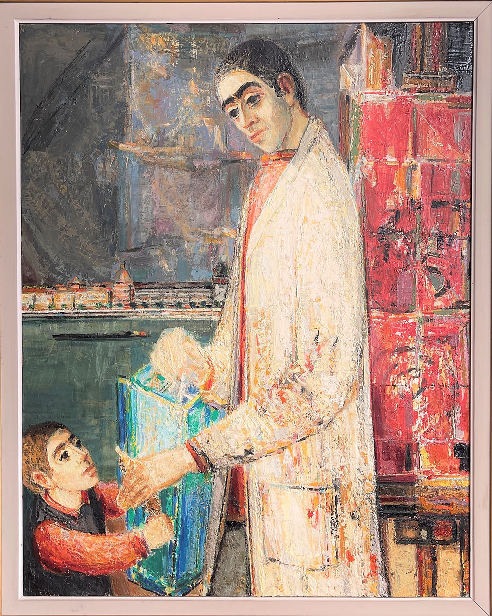 Crikor Garabetian, Huile sur toile, Lyon