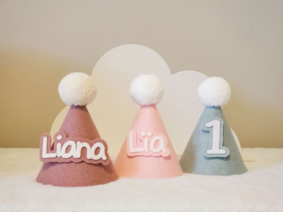 Thumbnail: Felt Party Hats with name