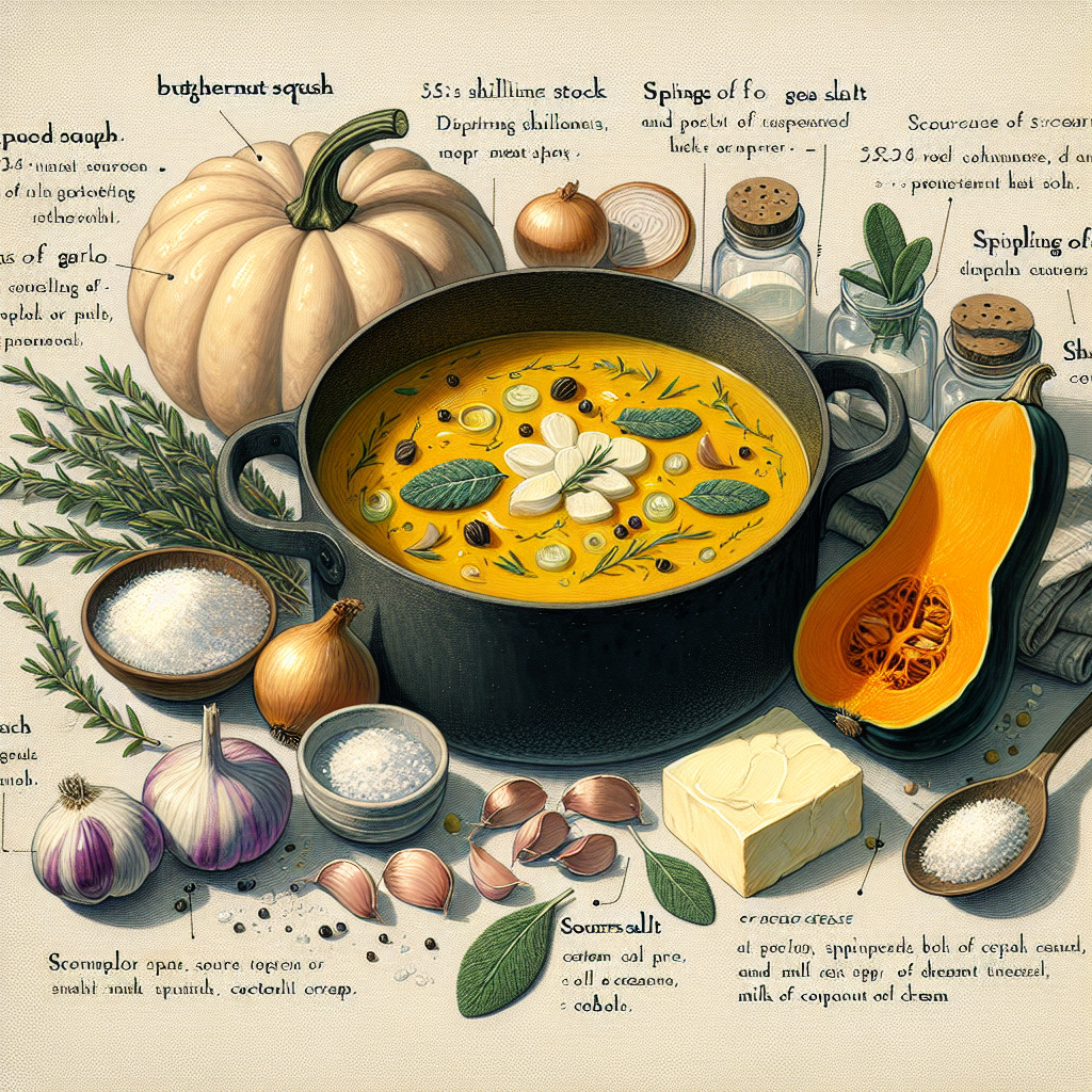 Creamy butternut squash soup
