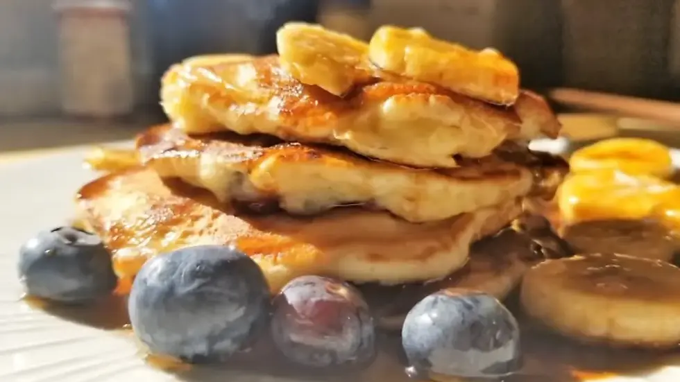 Blueberry and Banana Pancakes